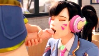 3D Compilation: School Girl Dva Blowjob Masturbate And Anal Hard Fucked