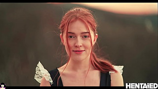 Skinny Teen Redhead With Small Tits Gets Hentaied With Ahegao Face