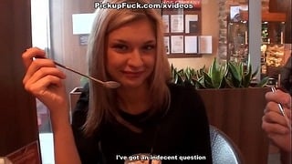 Blonde In Stockings Fucked In The Toilet