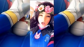 Cosplay Girl Dva Beautiful Agony Amazing Orgasm Amateur Girl Masturbating Till Strong Orgasm Safada Gozando