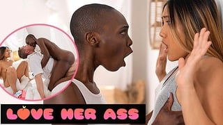 Asian Babe and Ebony Hottie Lesbians Get Surprise Threesome With Lucky Guy
