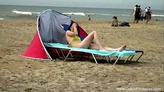 Dutch Teen Outdoor Beach Massage Fuck
