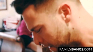 Familybangs.com Stepson Spying His Stepmom Fucking His Best Friend, Reagan Foxx, Damon Dice