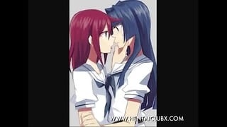 Hentai Yuri Anime Girls Kissing 8 Ecchi