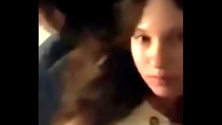 Brunette Amateur Flashes Her Tits While Another Sucks a Dick
