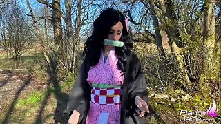 Nezuko Blowjob, Masturbation And Hardcore Anal Sex – Anime Cosplay