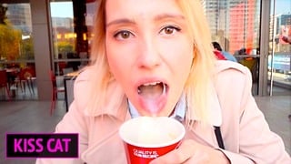 Public Agent – 18 Babe Suck Dick In Toilet Wendis & Drink Coffee With Cum / Kiss Cat