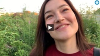 Public Blowjob Quickie from a Shy Brunette Girlfriend