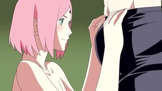 Sakura from Naruto Sucks a Dick and is Fingered and Fucked