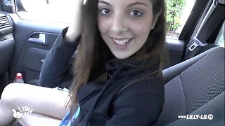 Teen Hitchhiker Fucks Outdoors After Car Ride