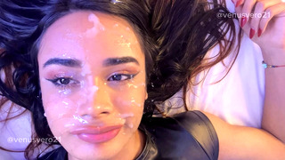 Hot Transgirl Venusvero21 HUGE self facial