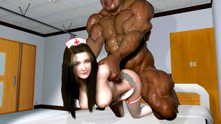 Japanese lucky old man fucked and creampied a beautiful young and hot nurse.
