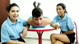 Popular College Hunk Turned Sissy Slut Slave by Evil Femdom Brats!