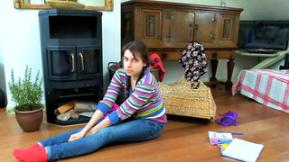 Masturbation on the floor
