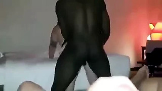Cuckold watches his wife get a black cock for the first time