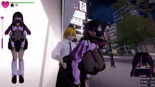 [Hentai Game][3D]Secrets of Exposure,jirai girl part 1 randomly having sex in the square